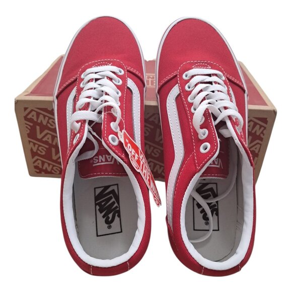 NWT Vans Ward Canvas Sneakers – Racing Red/White – Men’s Size 8.0 ( 26 cm ) - Picture 11 of 13